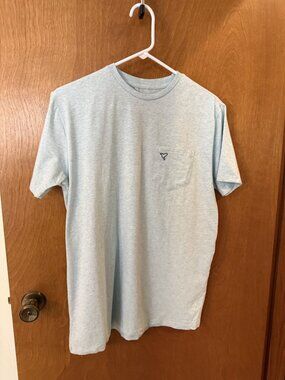 Birddogs Shirt Mens Large Green Pullover Preppy Heathered Pocket Crewneck Logo